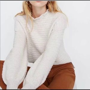 Madewell Ruffle-Neck Pullover Sweater